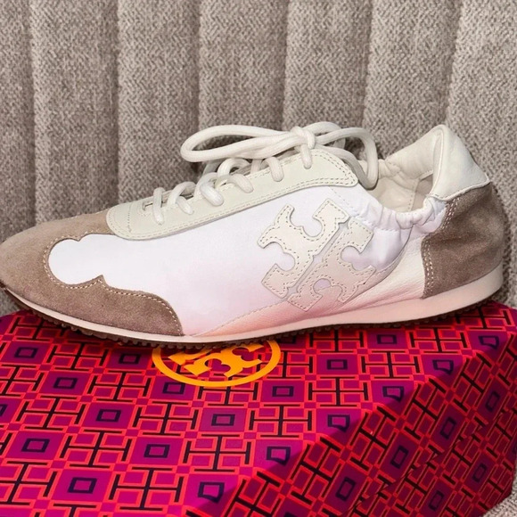 Tory Burch Vintage Double Trainer Sneaker Size 5 - Picture 7 of 10